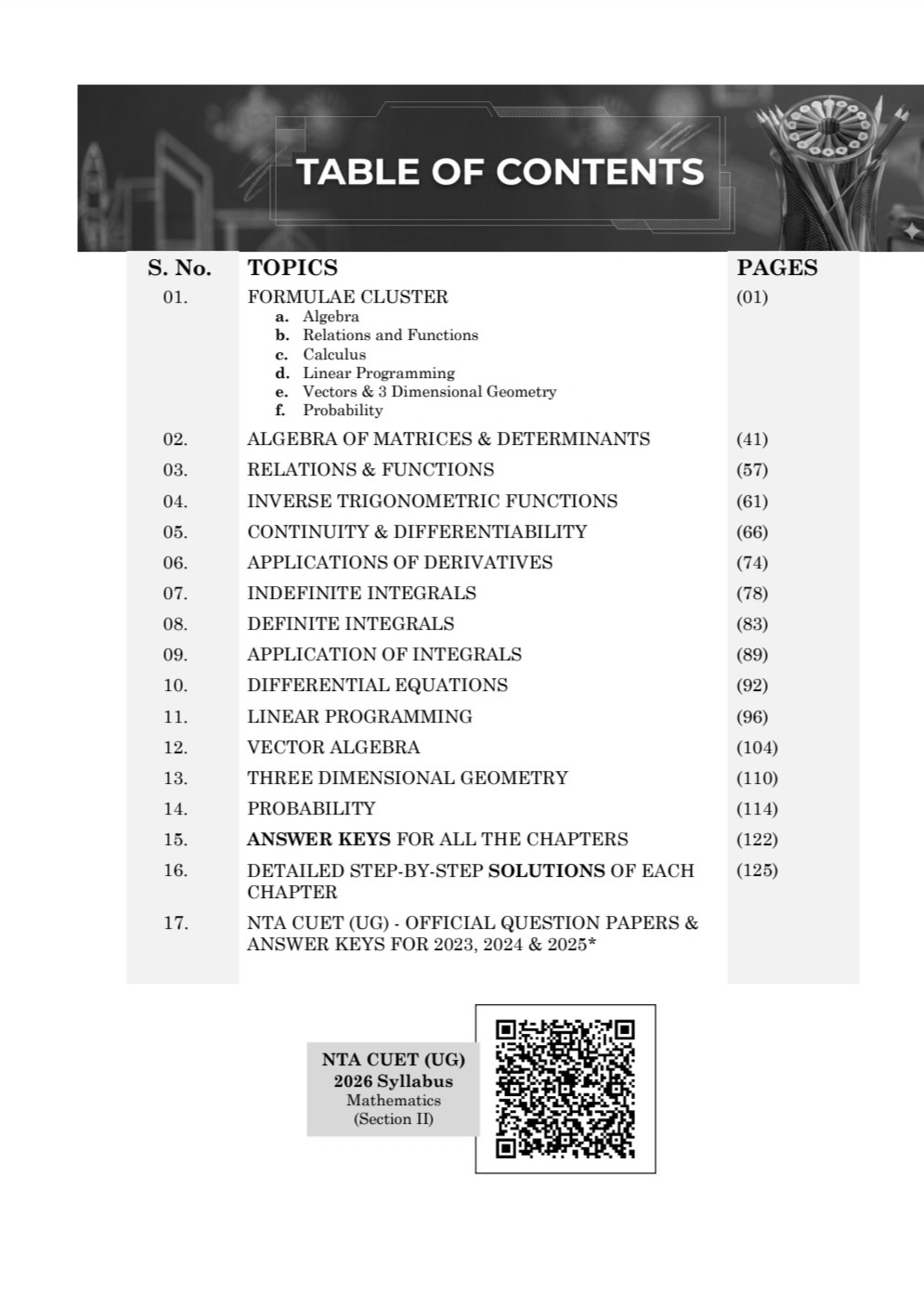 NTA CUET (UG) 2026 Mathematics Chapterwise & Topicwise Question Bank with Solutions including Formulae and Theory